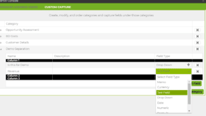 A screenshot of the C2P App, an opportunity management system