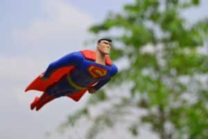 superman figure flying